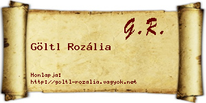 Göltl Rozália névjegykártya